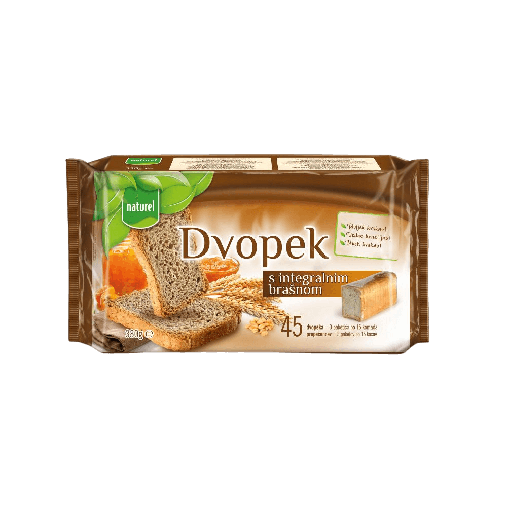 NATUREL DVOPEK INTEGRALNI 330 G