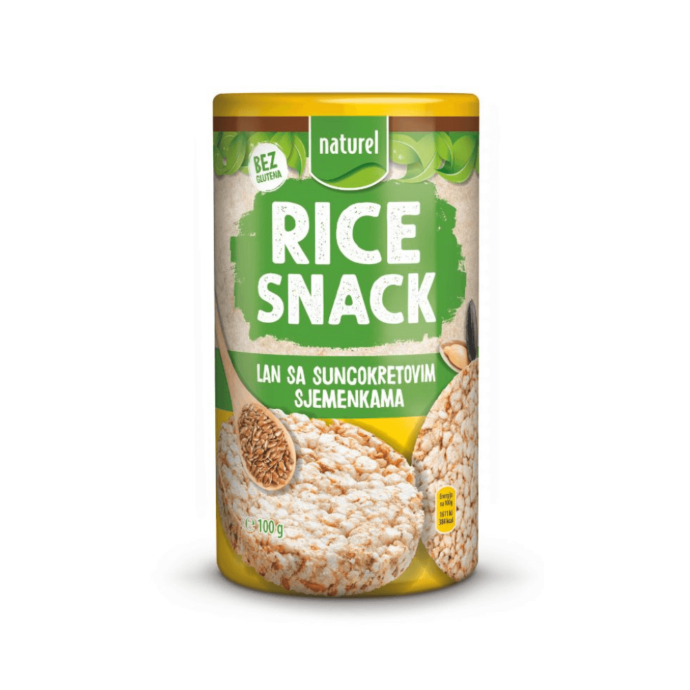 NATUREL RICE SNACK SA LANOM I SUNCOKRETOM 100G