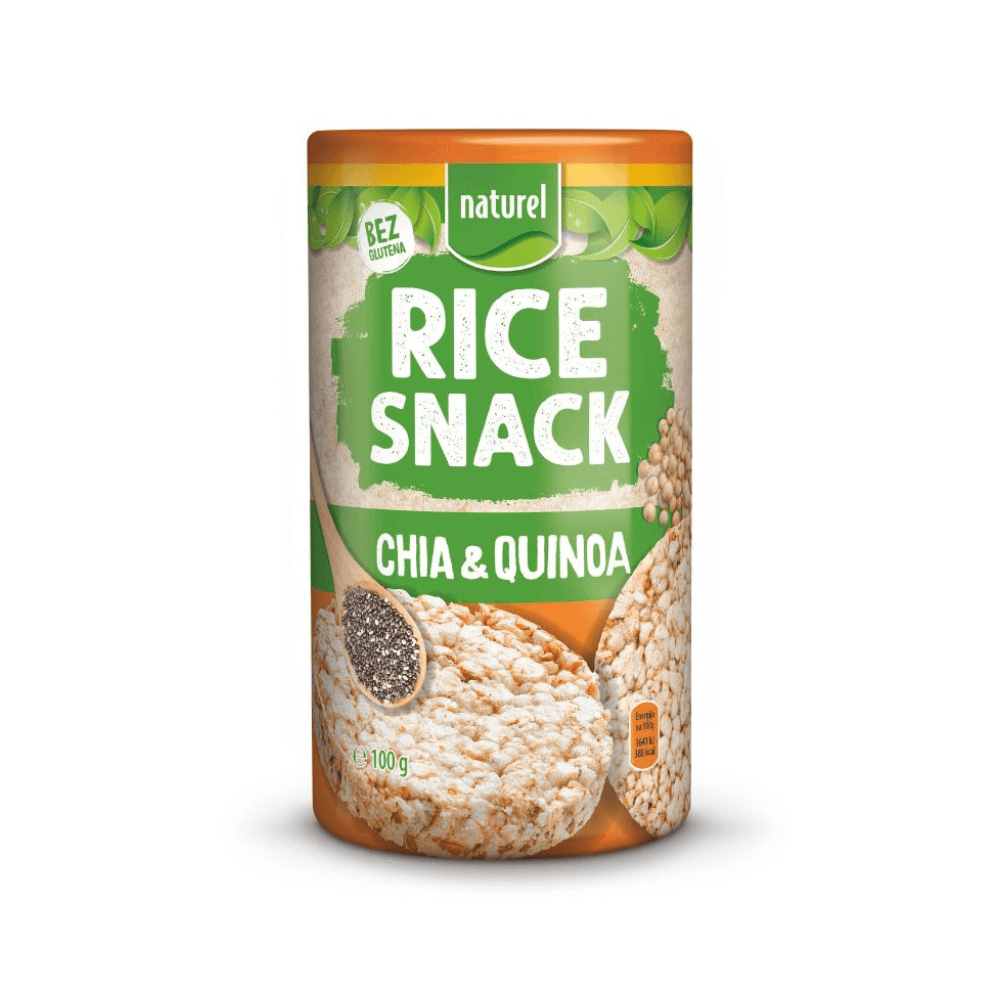 NATUREL RICE SNACK CHIA & QUINOA 100G