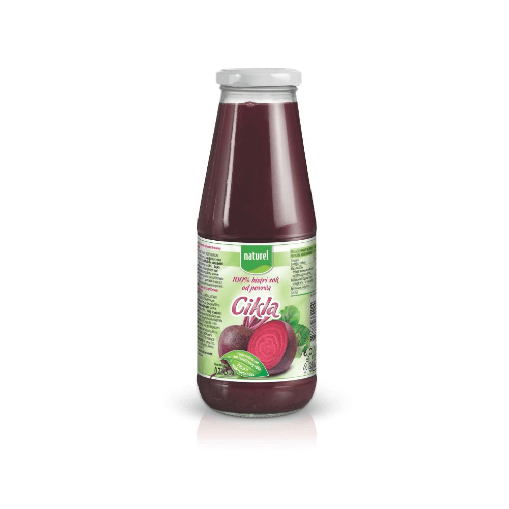 NATUREL SOK CIKLA 0,72L 100% SOK BEZ DOD.ŠEĆERA