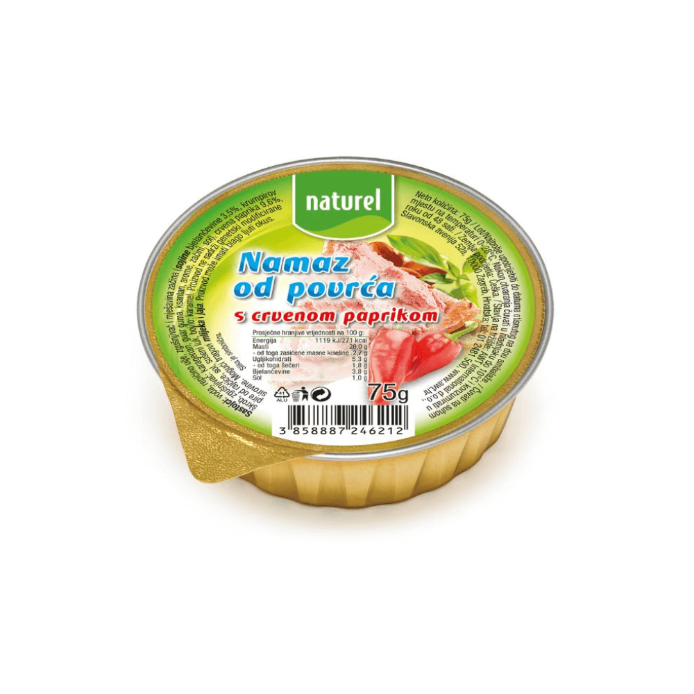 NATUREL NAMAZ OD POVRĆA S PAPRIKOM 75G (1# 14 KOM)